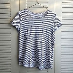 "Ditsy Flowers" stripped tshirt